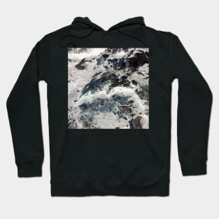 Contrasted blue and white rock formation Hoodie